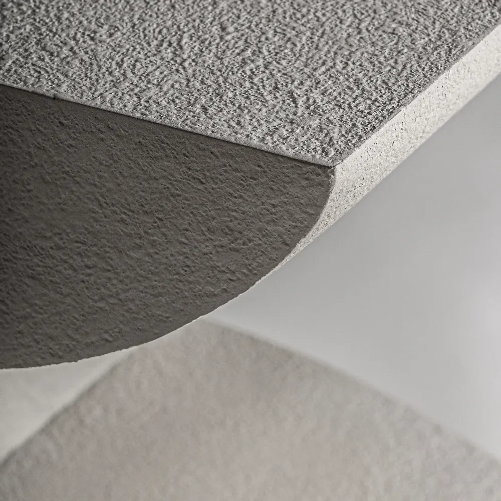 Autres tables - Table d'appoint en béton couleur blanc cassé en 48x41x55 cm - VICAL