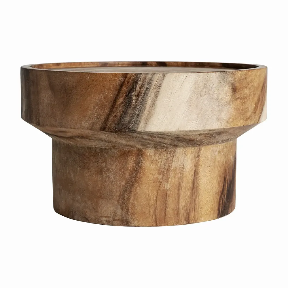 Tables basses - Table basse en bois de suar couleur marron cassé naturel en 60x60x35 cm - VICAL