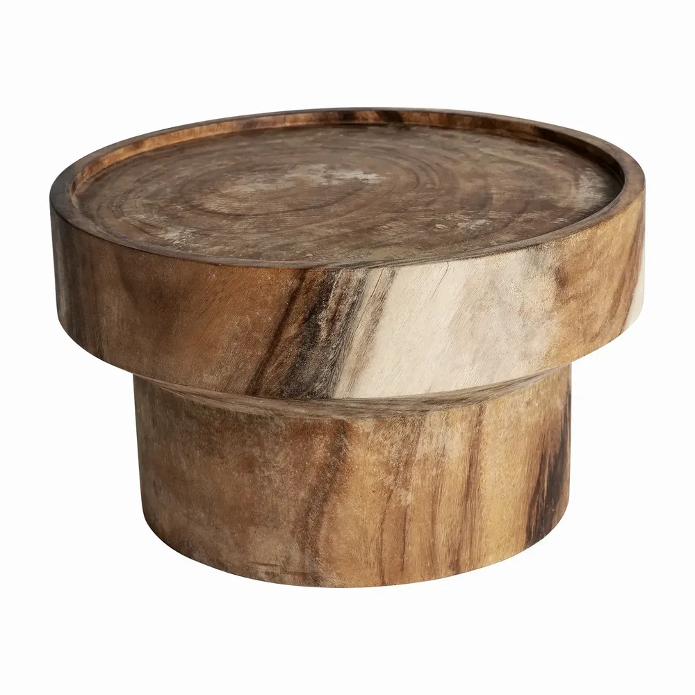 Tables basses - Table basse en bois de suar couleur marron cassé naturel en 60x60x35 cm - VICAL