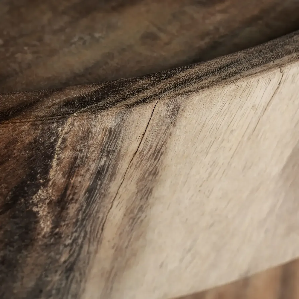 Tables basses - Table basse en bois de suar couleur marron cassé naturel en 60x60x35 cm - VICAL