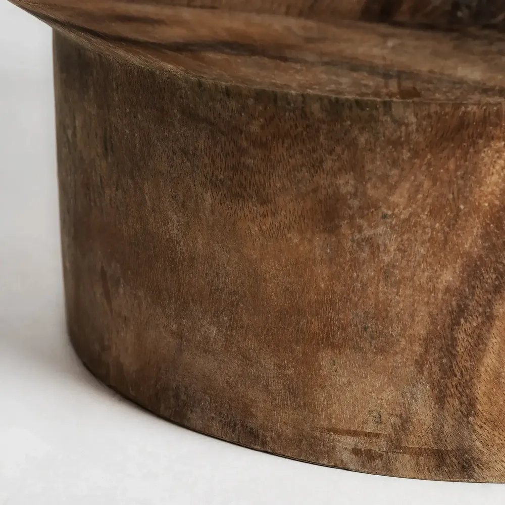 Tables basses - Table basse en bois de suar couleur marron cassé naturel en 60x60x35 cm - VICAL