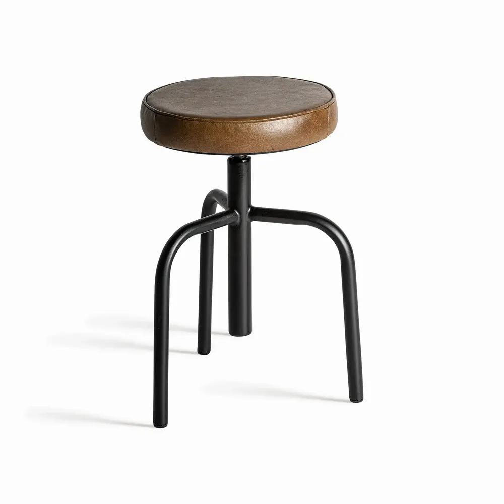 Tabourets - Tabouret en fer couleur noir cassé en 38x38x75 cm - VICAL