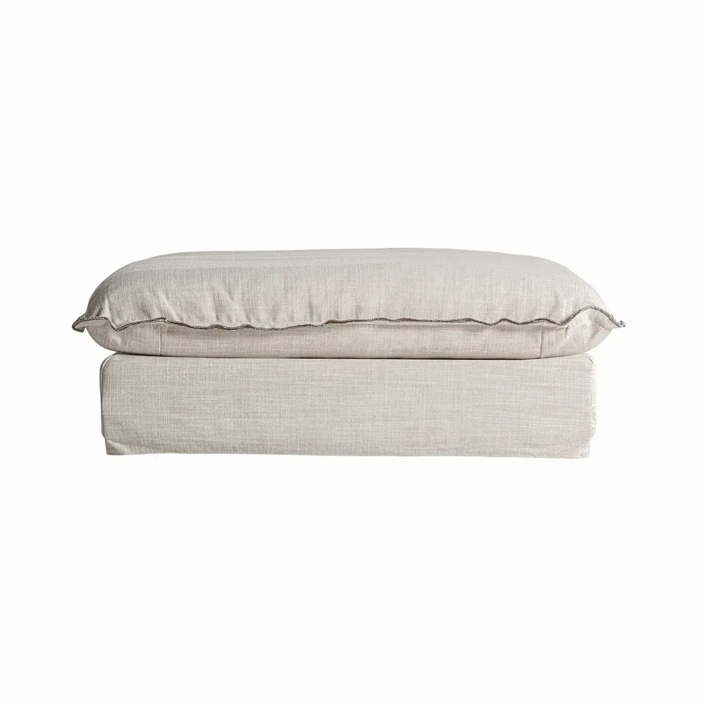 Footrests - Sofa module footrest in polyester off off white colour in 98x108x45 - VICAL