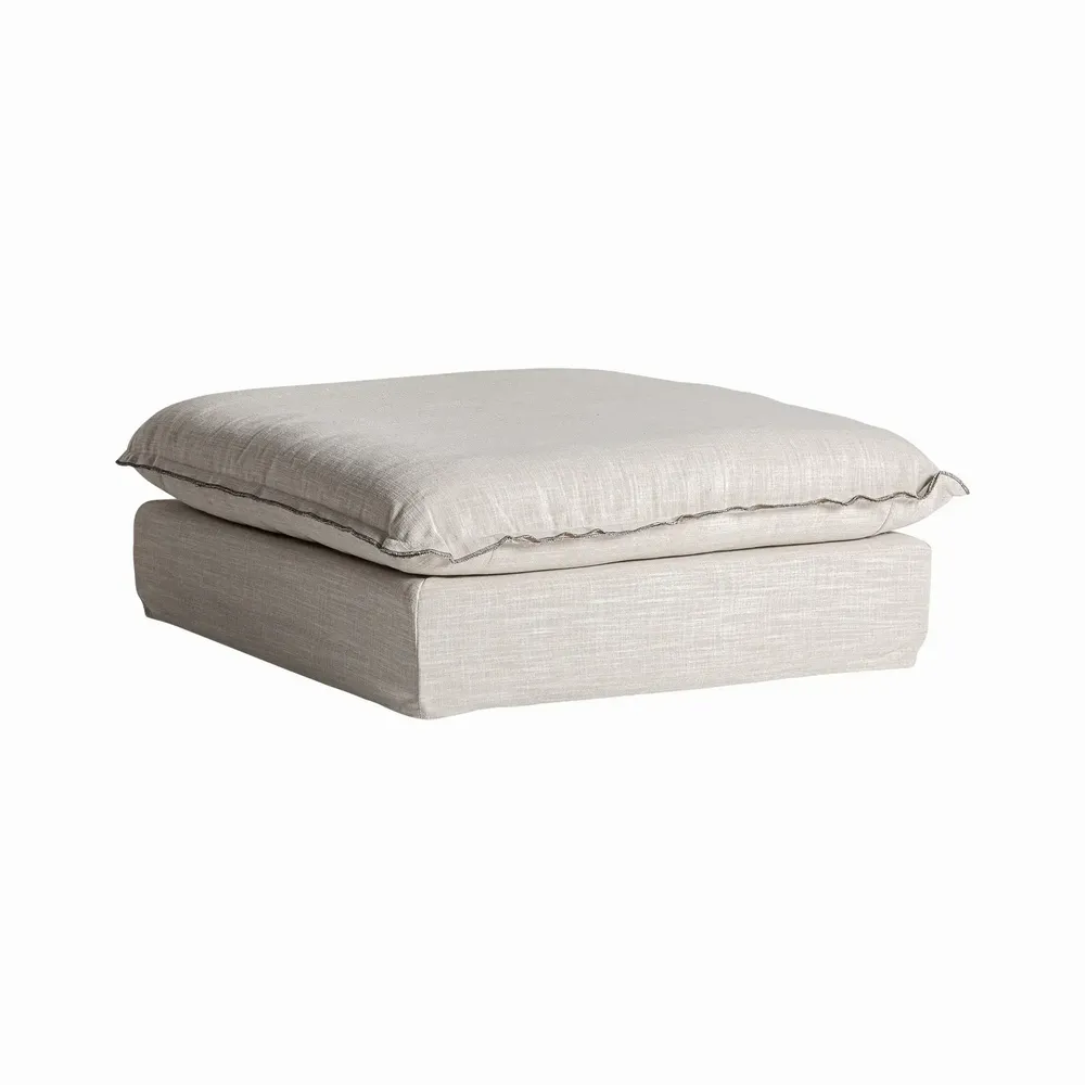 Footrests - Sofa module footrest in polyester off off white colour in 98x108x45 - VICAL