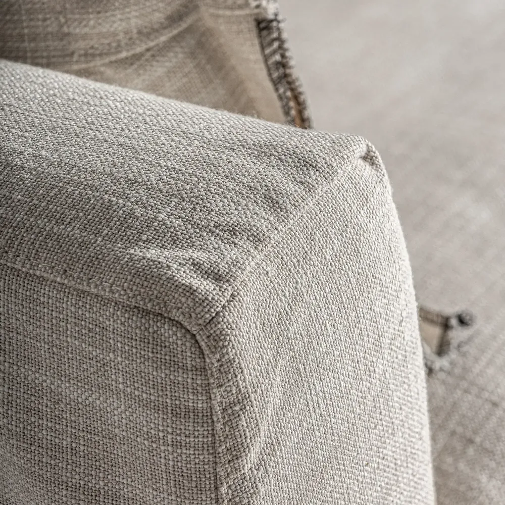 Canapés - Module canapé d'angle en polyester couleur blanc cassé en 96x108x94 cm - VICAL