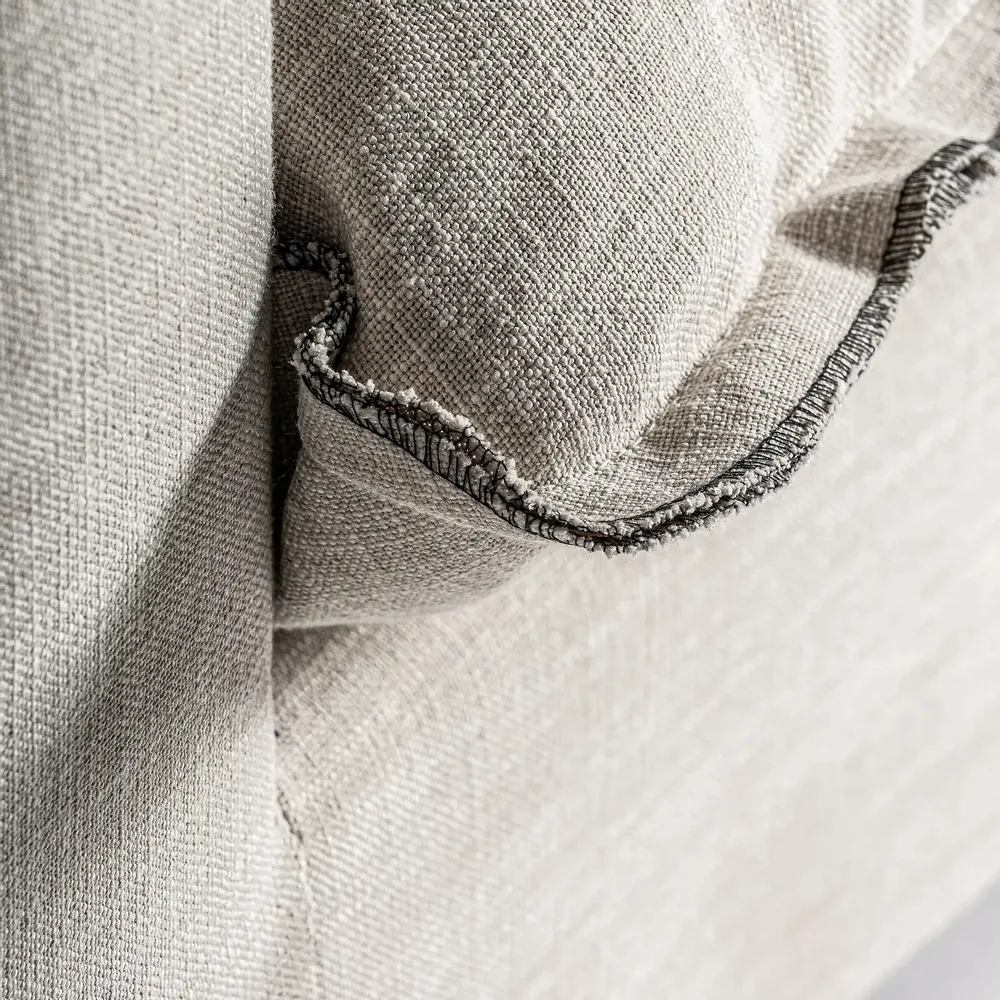 Canapés - Module canapé d'angle en polyester couleur blanc cassé en 96x108x94 cm - VICAL