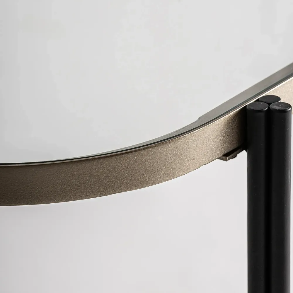 Consoles - Console en fer couleur noir cassé/or en 150x36x82 cm - VICAL