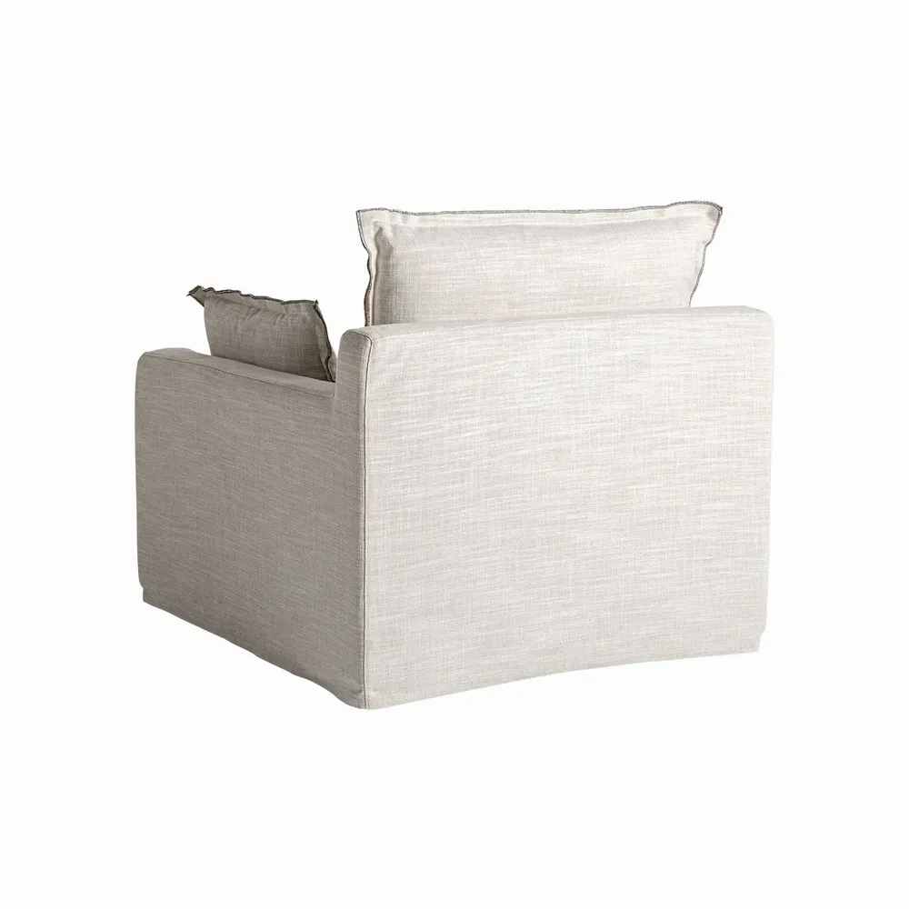 Sofas - Corner sofa module in polyester off off white colour in 96x108x94 cm - VICAL