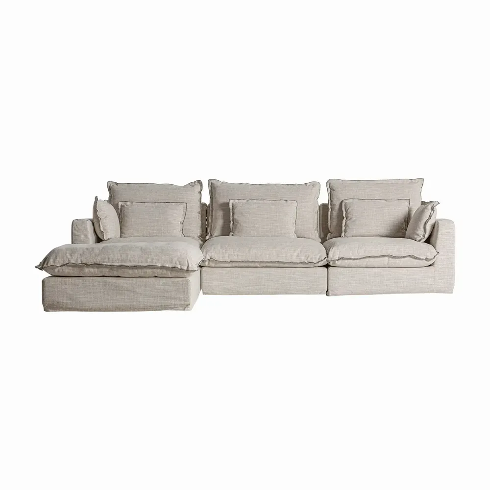 Sofas - Corner sofa module in polyester off off white colour in 96x108x94 cm - VICAL