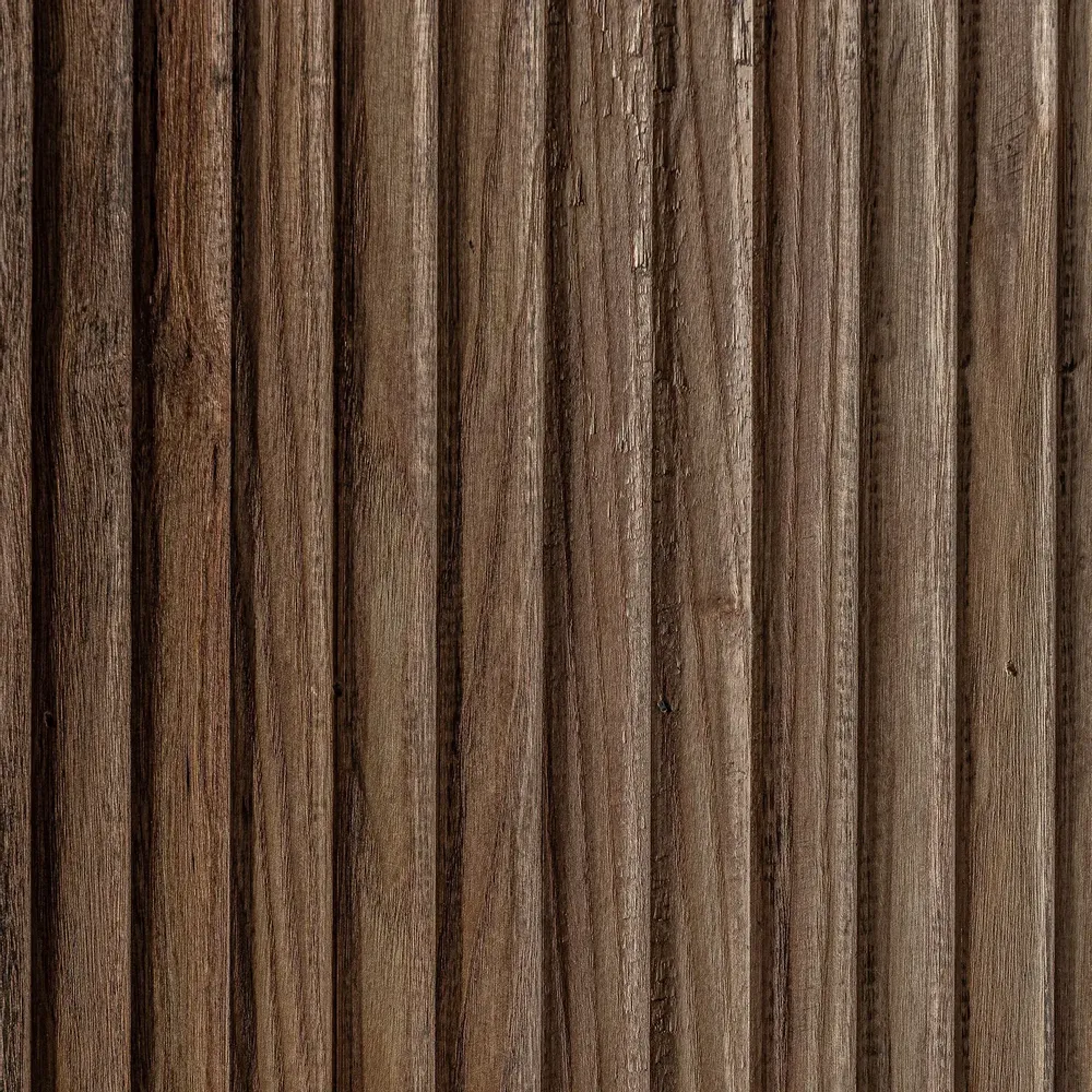 Bibliothèques - Bibliothèque en bois d'orme recyclé couleur marron clair en 140x30x - VICAL