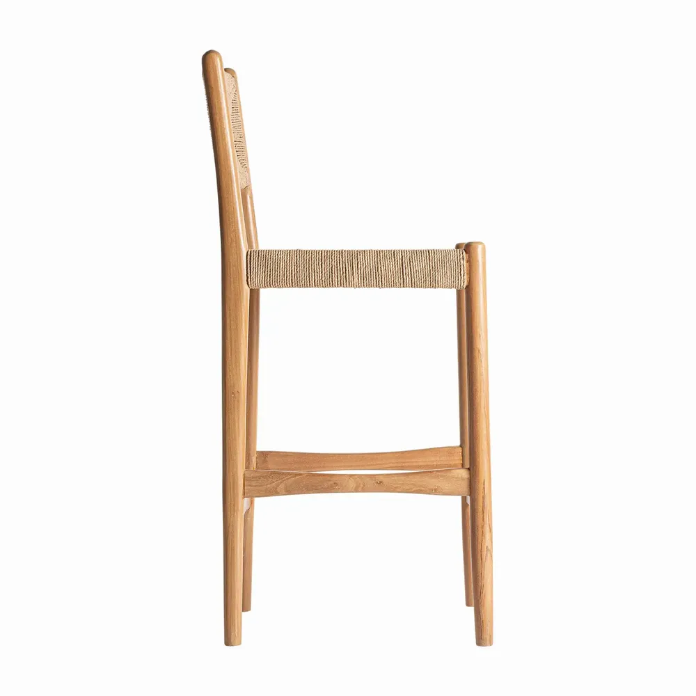 Stools - Stool in teak wood off brown colour in 46x49x105 cm - VICAL