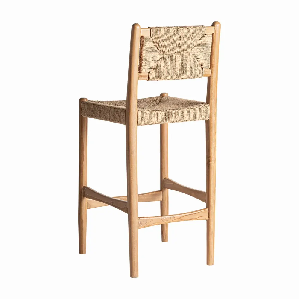 Stools - Stool in teak wood off brown colour in 46x49x105 cm - VICAL