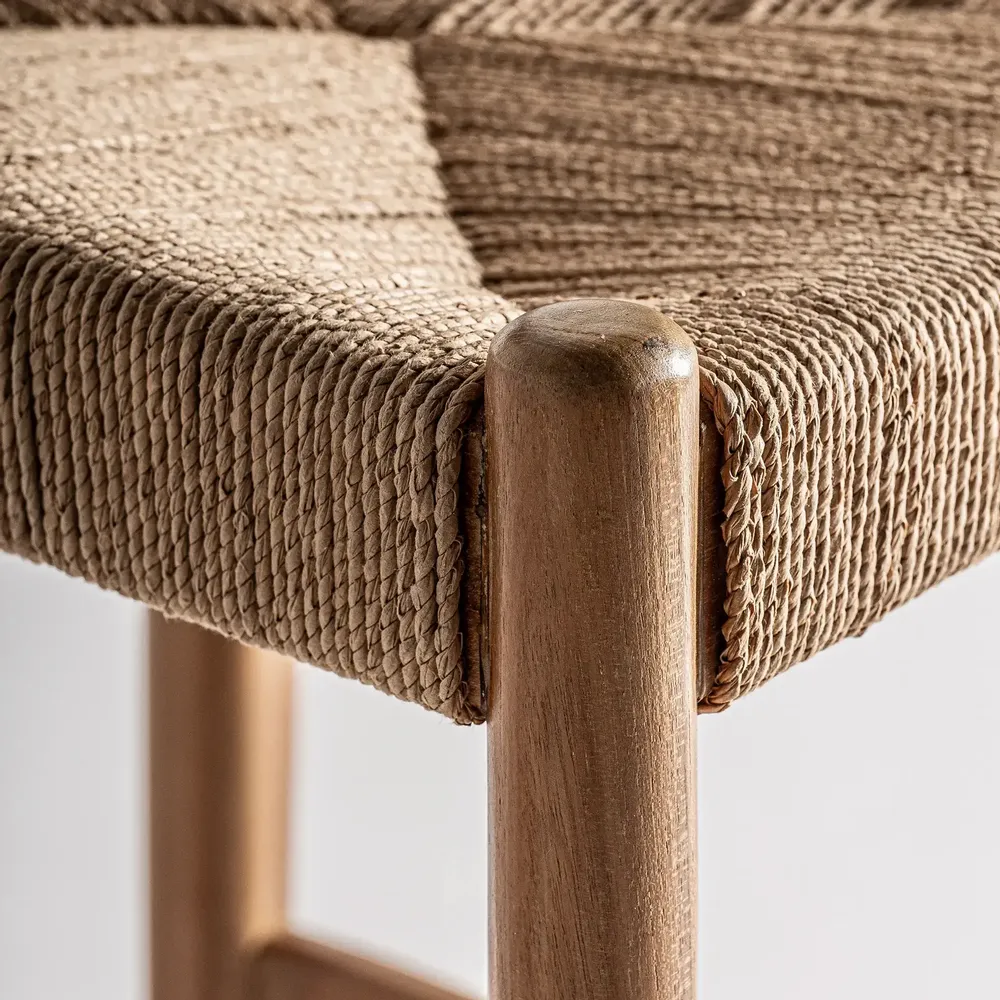 Stools - Stool in teak wood off brown colour in 46x49x105 cm - VICAL