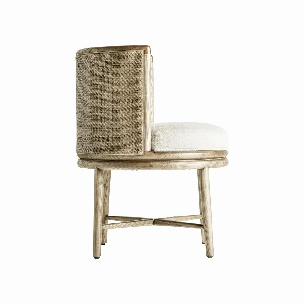 Chaises - Chaise en bois de chêne couleur marron cassé de 60x61x78 cm - VICAL