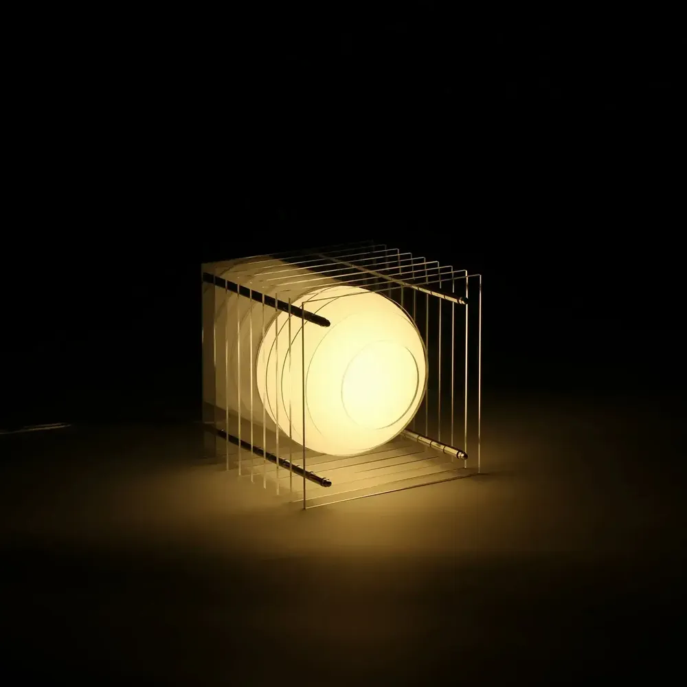Lampes de table - Lampe LOP petite carrée en acrylique transparent - BANG