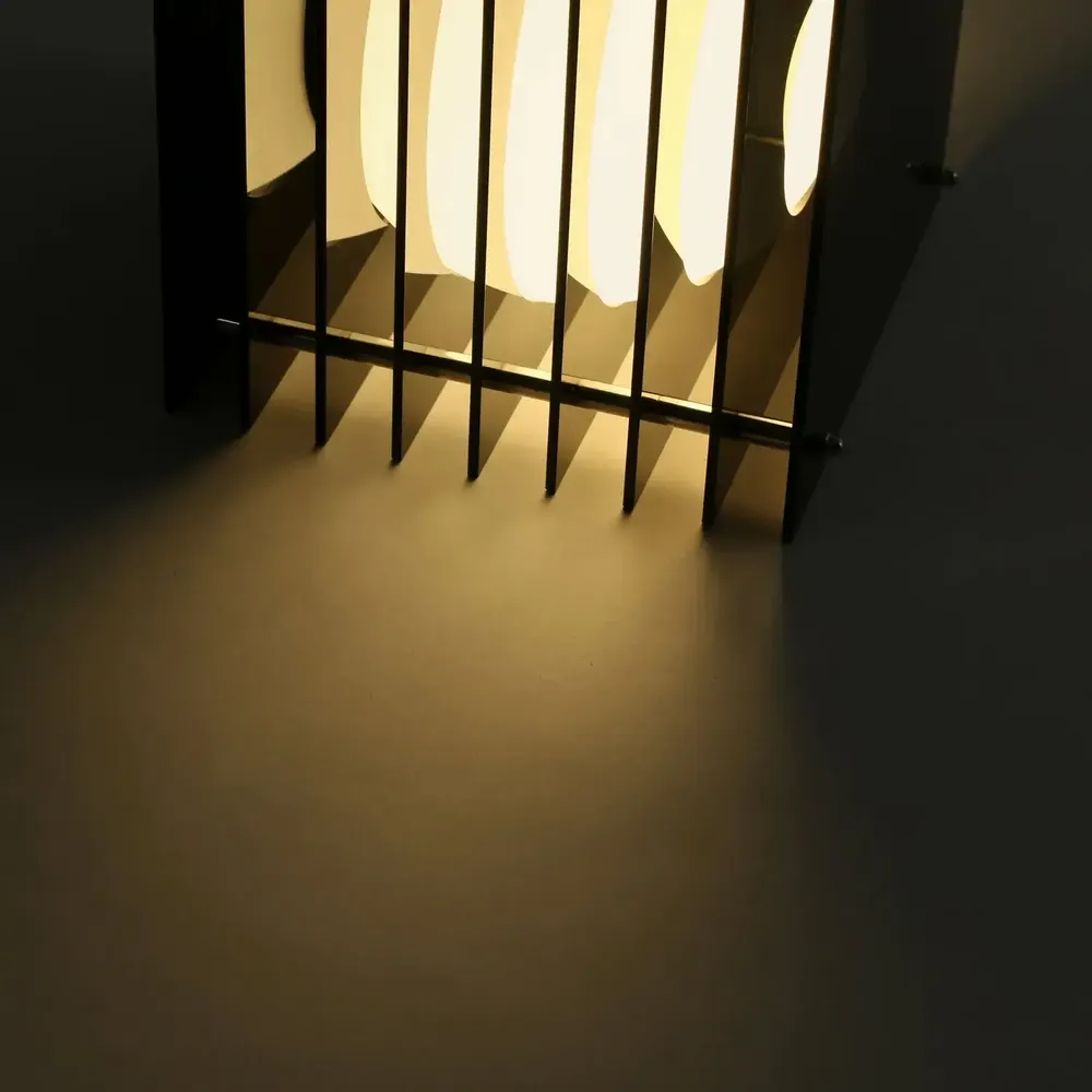 Desk lamps - LOP lamp small square in dark grey acrylic - BANG