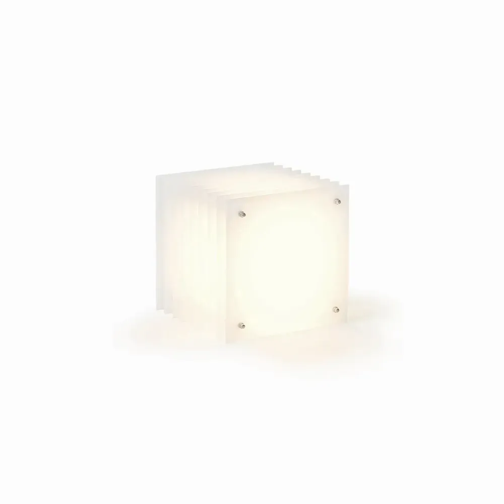 Desk lamps - LOP lamp small square in milky acrylic - BANG