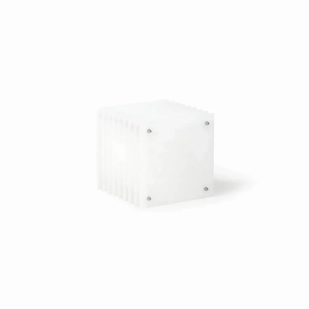 Desk lamps - LOP lamp small square in milky acrylic - BANG