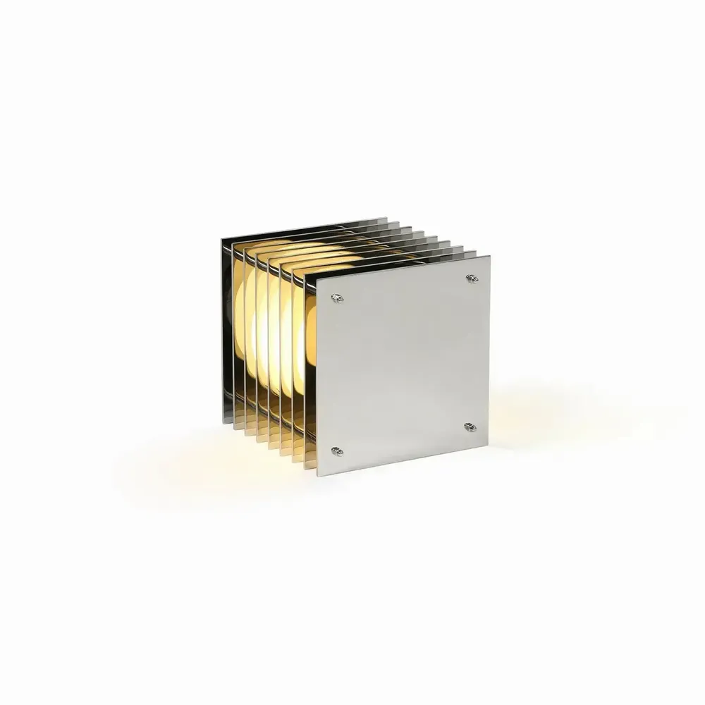 Desk lamps - LOP lamp small square in mirror polished stainless steel - BANG
