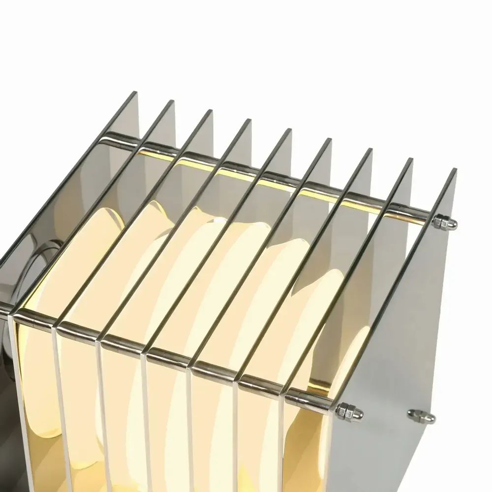 Desk lamps - LOP lamp small square in mirror polished stainless steel - BANG