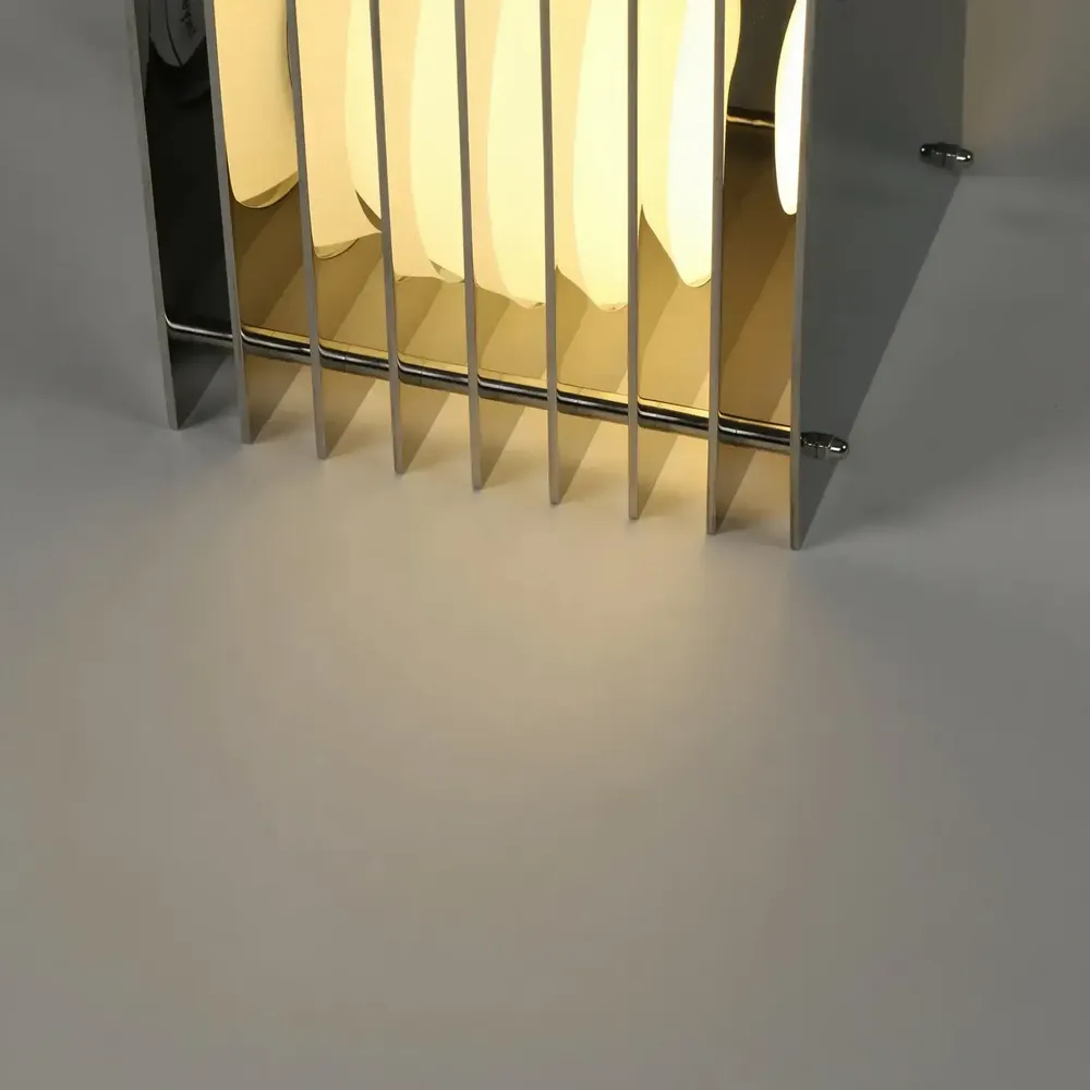 Desk lamps - LOP lamp small square in mirror polished stainless steel - BANG