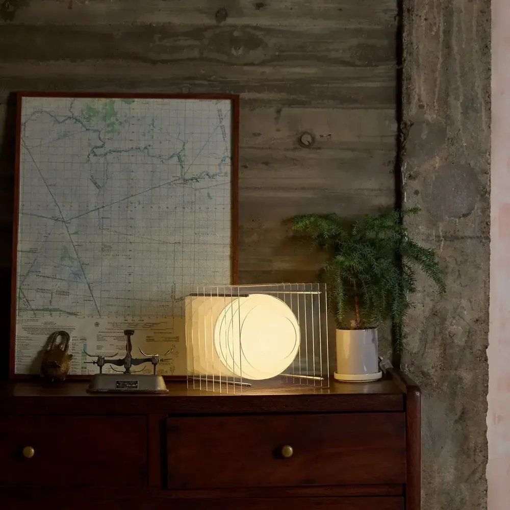 Desk lamps - LOP lamp big square in clear acrylic - BANG