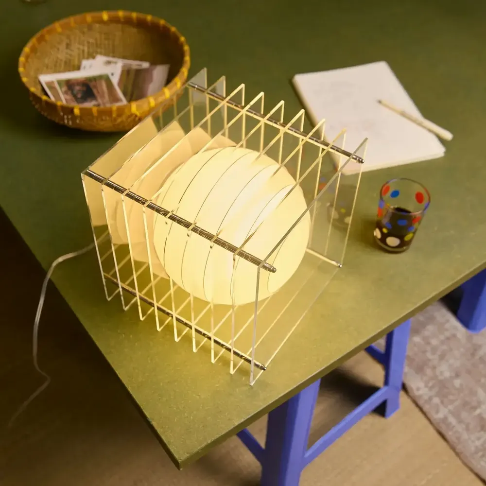Desk lamps - LOP lamp big square in clear acrylic - BANG