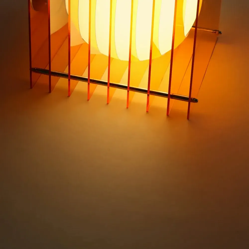 Desk lamps - LOP lamp big square in orange acrylic - BANG