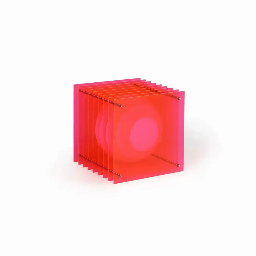 Lampes de bureau  - Lampe LOP grande carrée en acrylique rose électrique - BANG