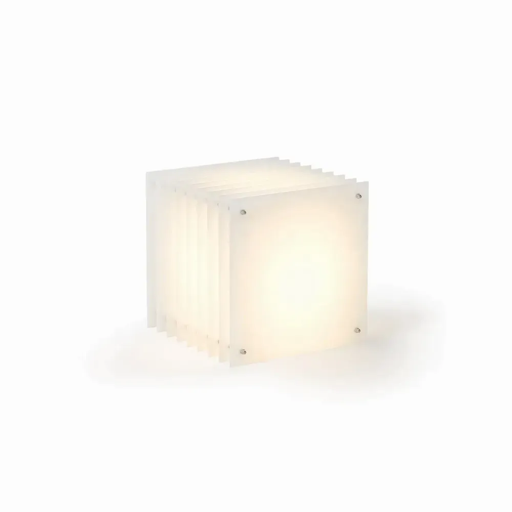 Desk lamps - LOP lamp big square in milky acrylic - BANG