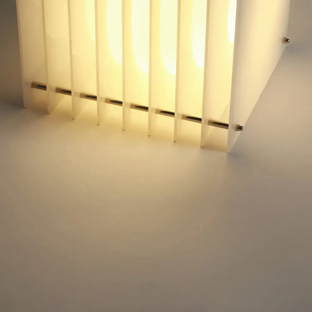 Desk lamps - LOP lamp big square in milky acrylic - BANG