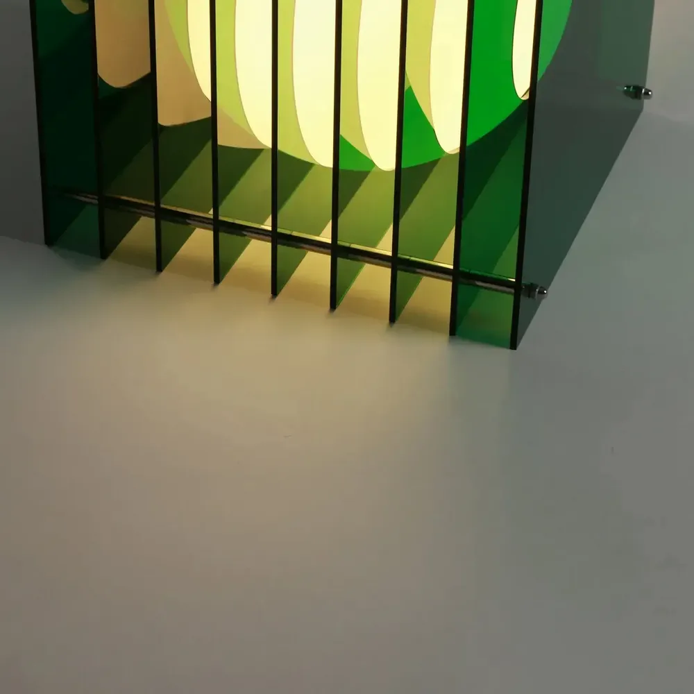 Desk lamps - LOP lamp big square in green acrylic - BANG