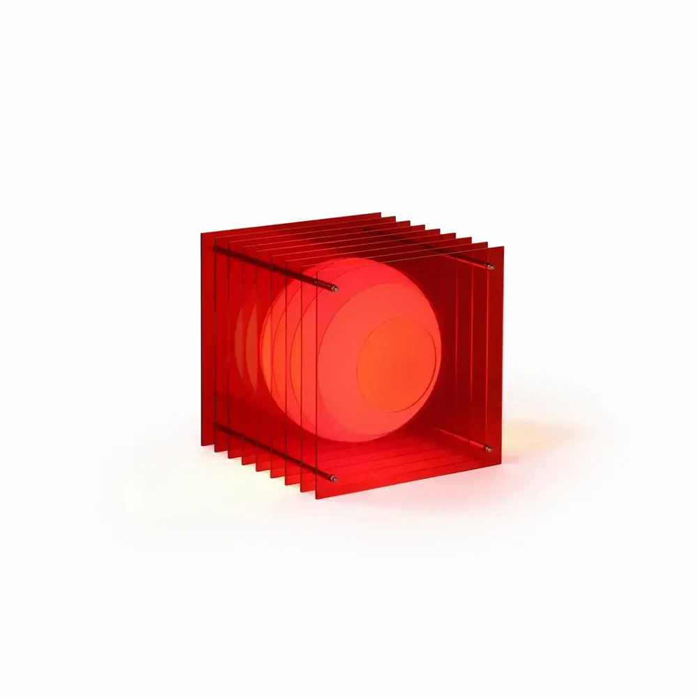 Lampes de bureau - Lampe LOP grande carrée en acrylique rouge - BANG