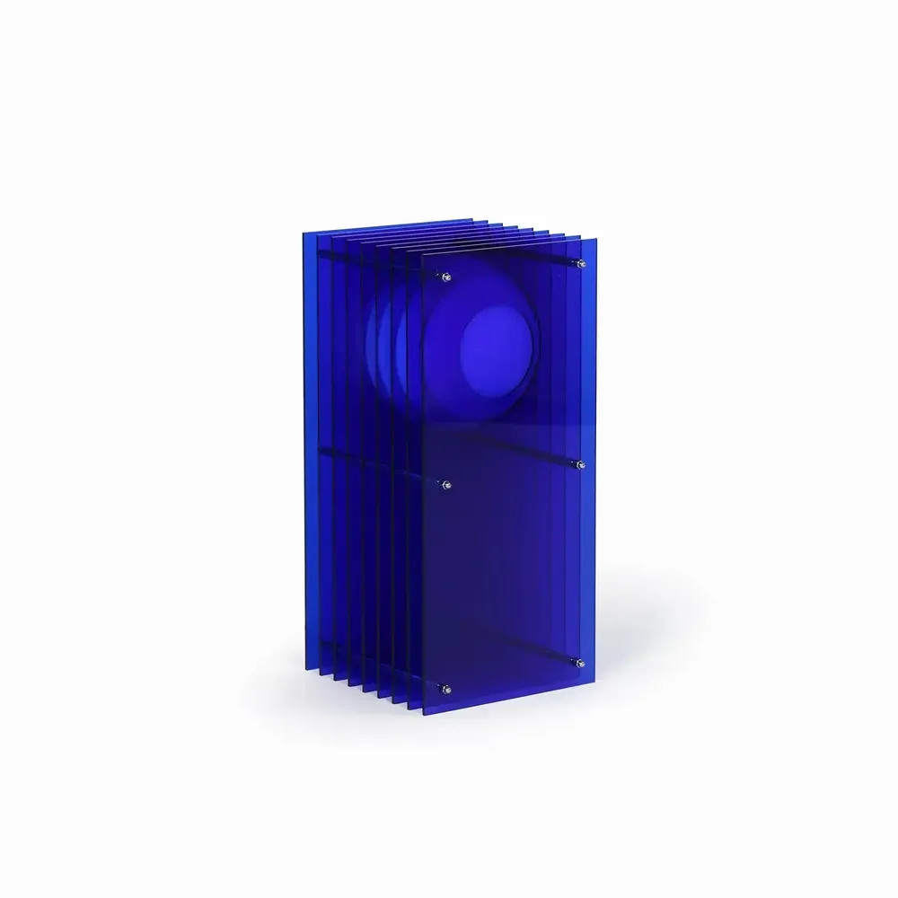 Desk lamps - LOP lamp small rectangle in blue acrylic - BANG