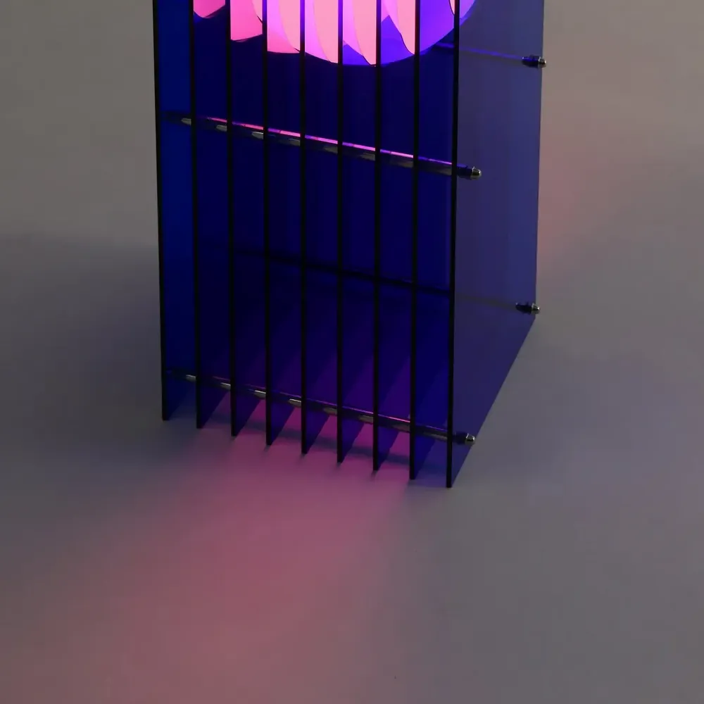 Desk lamps - LOP lamp small rectangle in blue acrylic - BANG