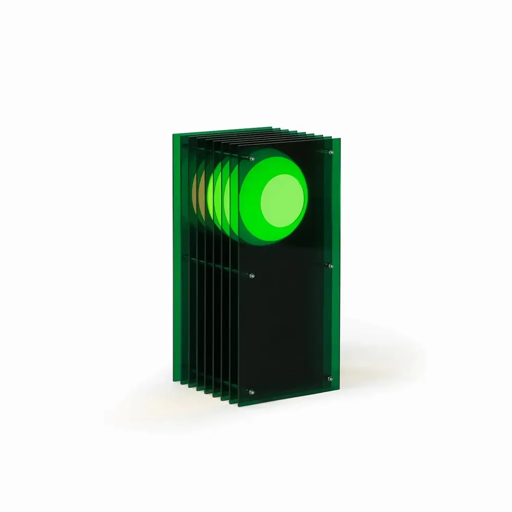 Desk lamps - LOP lamp small rectangle in green acrylic - BANG