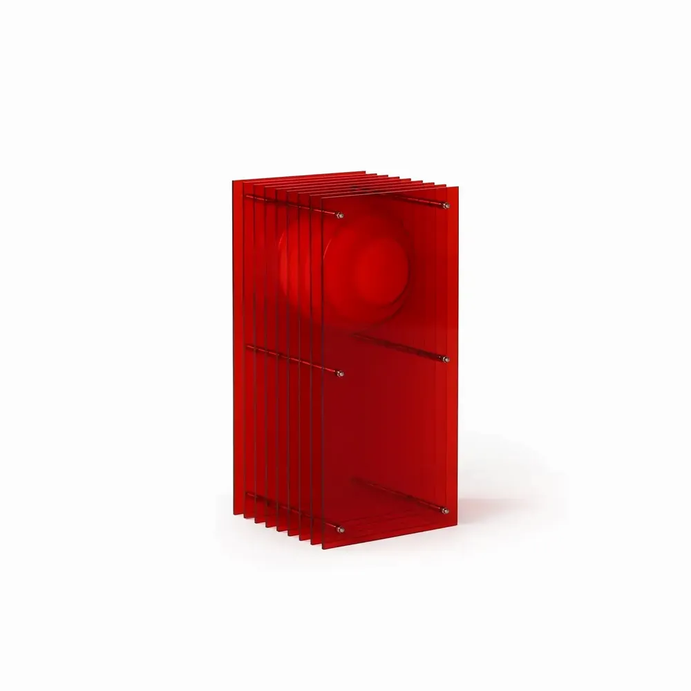 Desk lamps - LOP lamp small rectangle in red acrylic - BANG