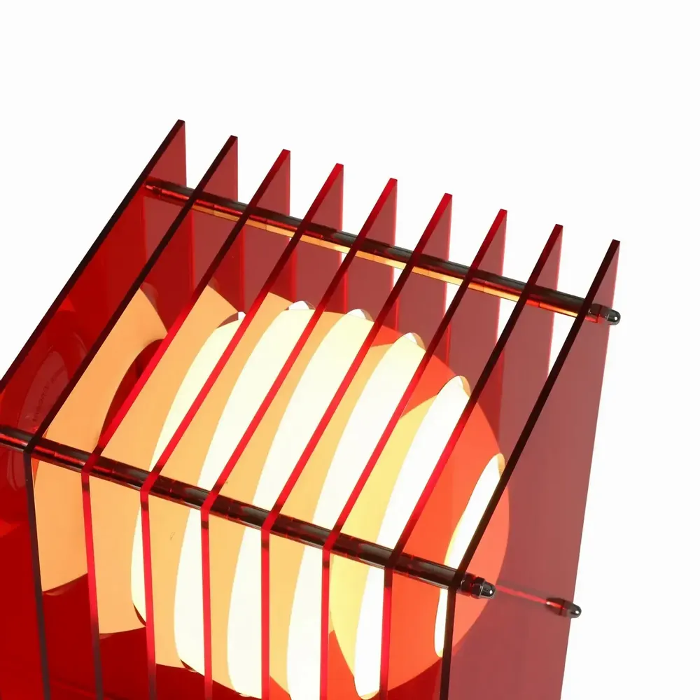 Desk lamps - LOP lamp small rectangle in red acrylic - BANG