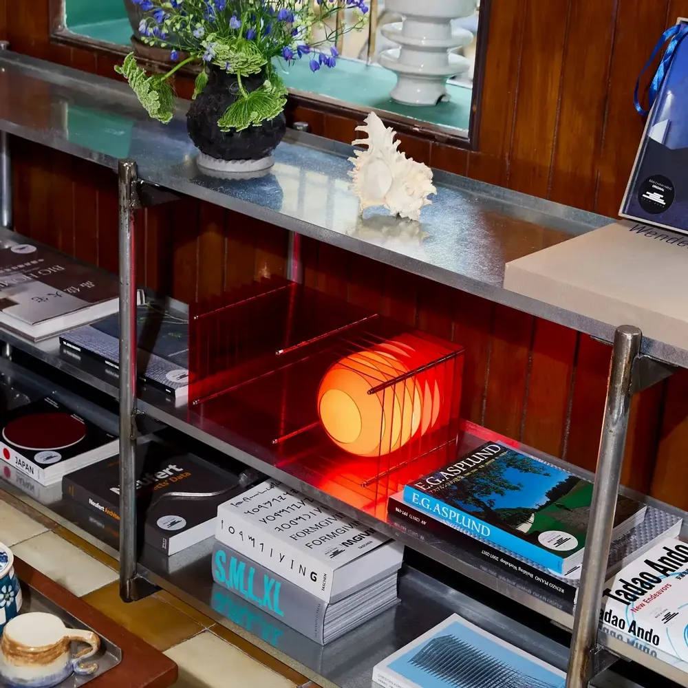 Desk lamps - LOP lamp small rectangle in red acrylic - BANG