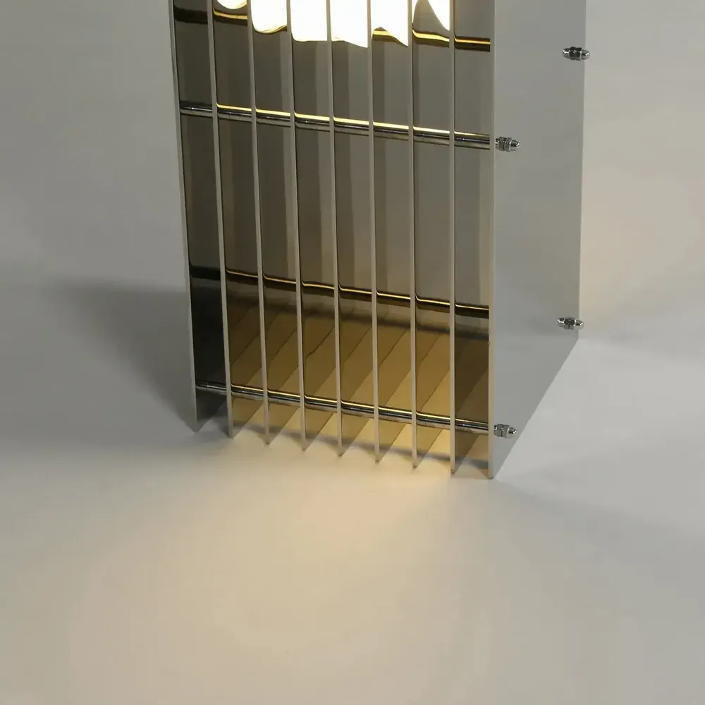 Desk lamps - LOP lamp small rectangle in mirror polished stainless steel - BANG