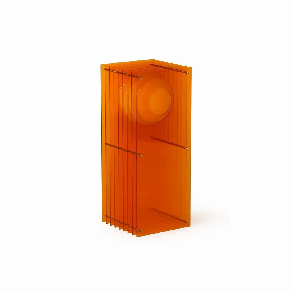 Desk lamps - LOP lamp big rectangle in orange acrylic - BANG