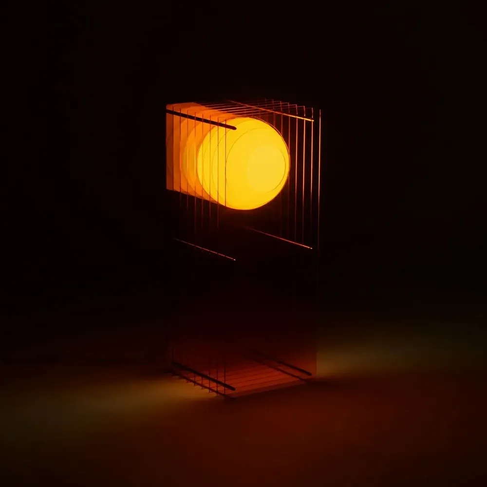 Desk lamps - LOP lamp big rectangle in orange acrylic - BANG