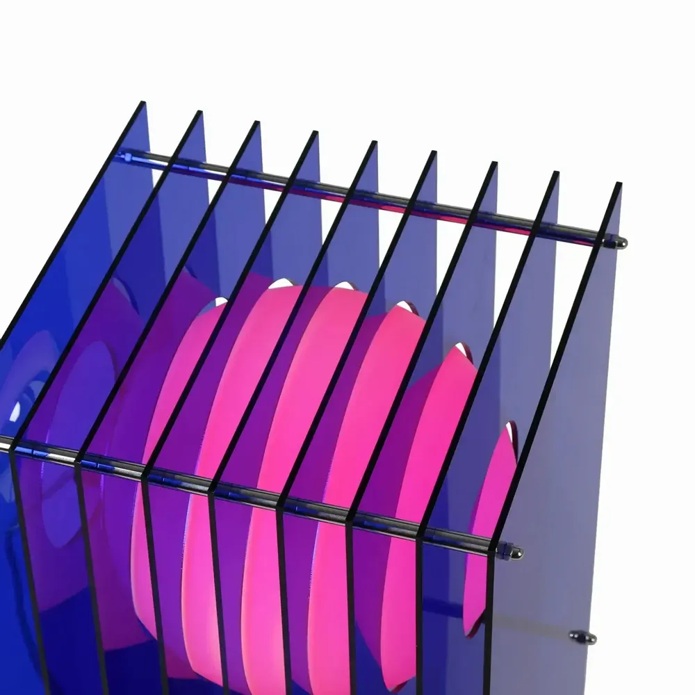 Desk lamps - LOP lamp big rectangle in blue acrylic - BANG