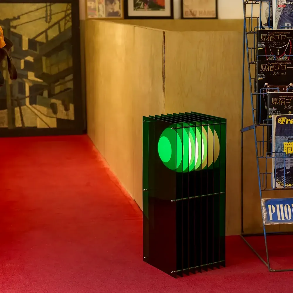 Desk lamps - LOP lamp big rectangle in green acrylic - BANG