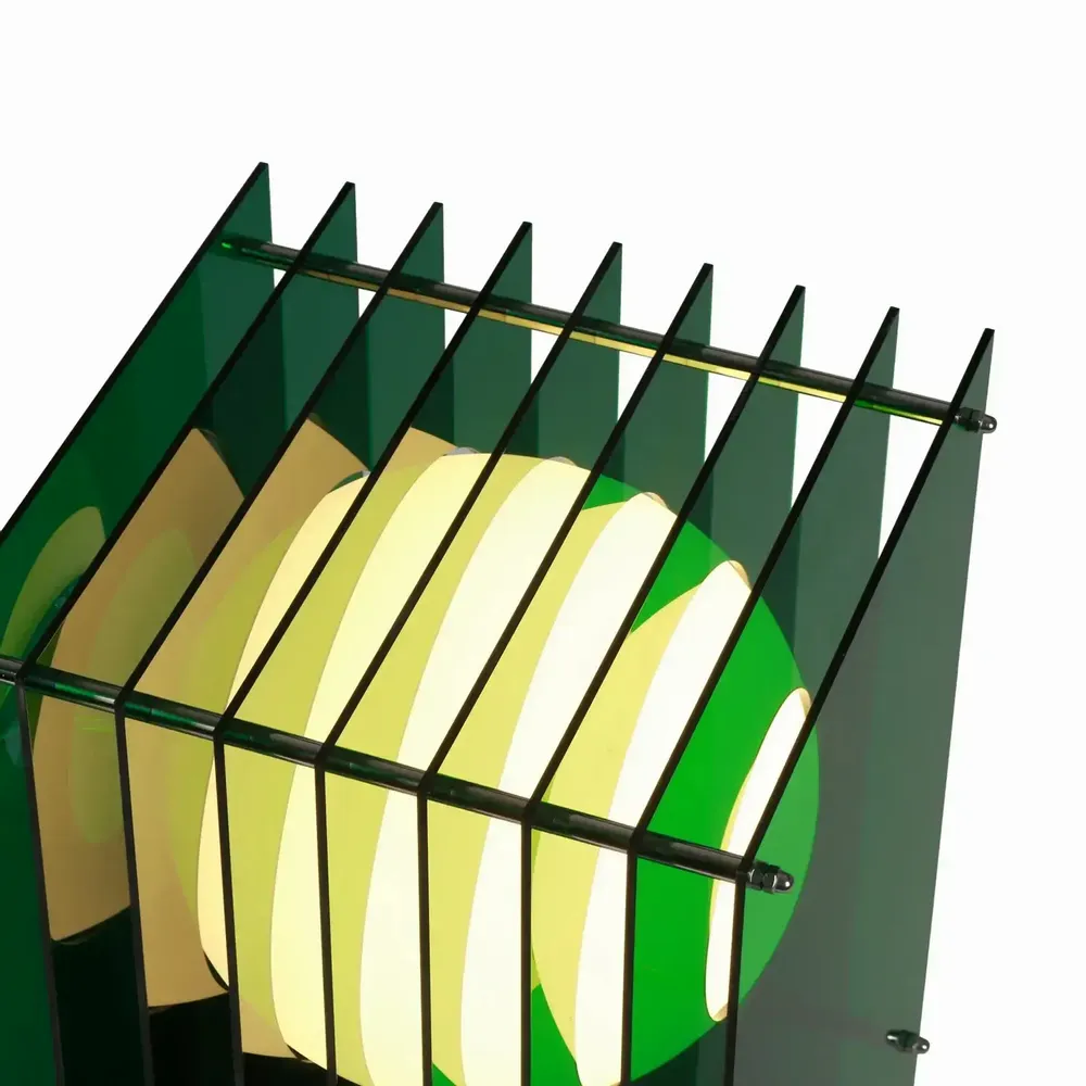 Desk lamps - LOP lamp big rectangle in green acrylic - BANG
