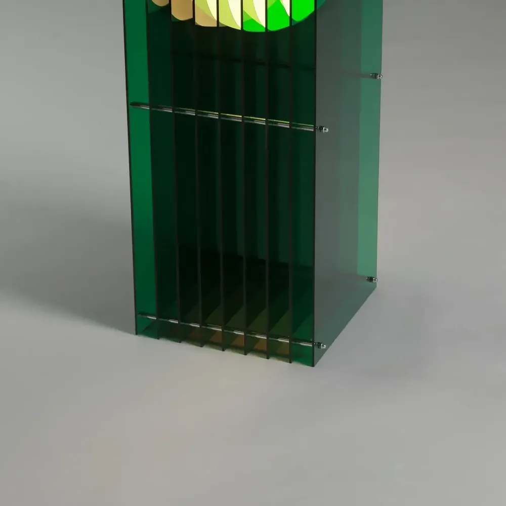 Desk lamps - LOP lamp big rectangle in green acrylic - BANG