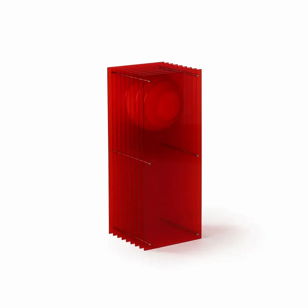 Desk lamps - LOP lamp big rectangle in red acrylic - BANG