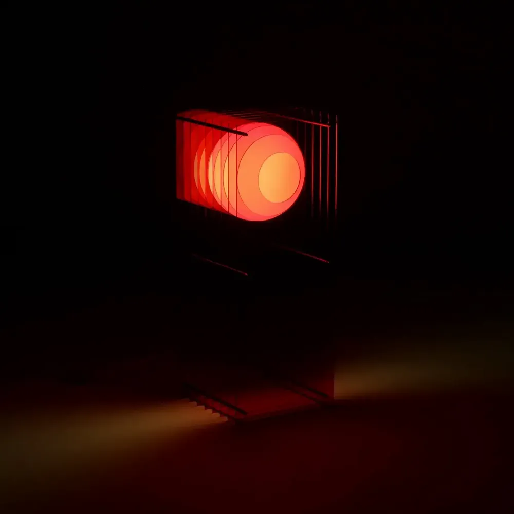 Desk lamps - LOP lamp big rectangle in red acrylic - BANG