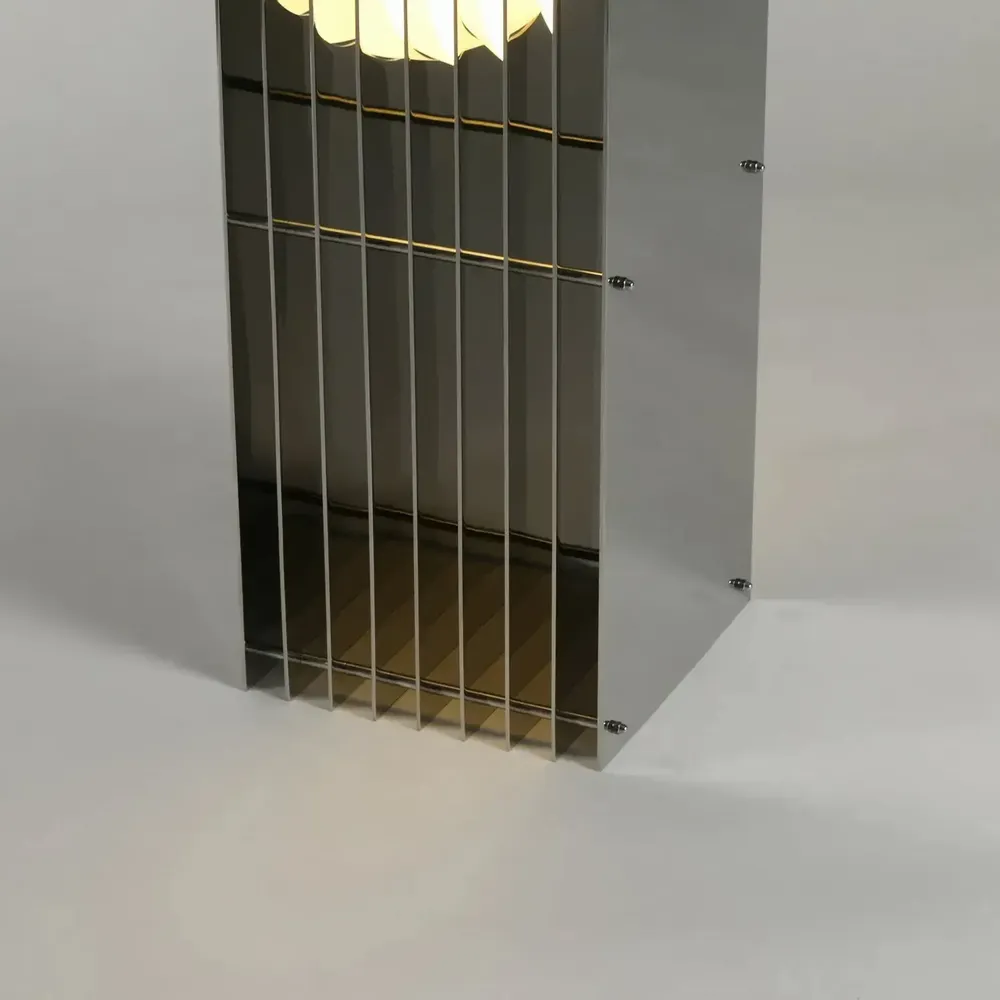 Desk lamps - LOP lamp big rectangle in mirror polished stainless steel - BANG