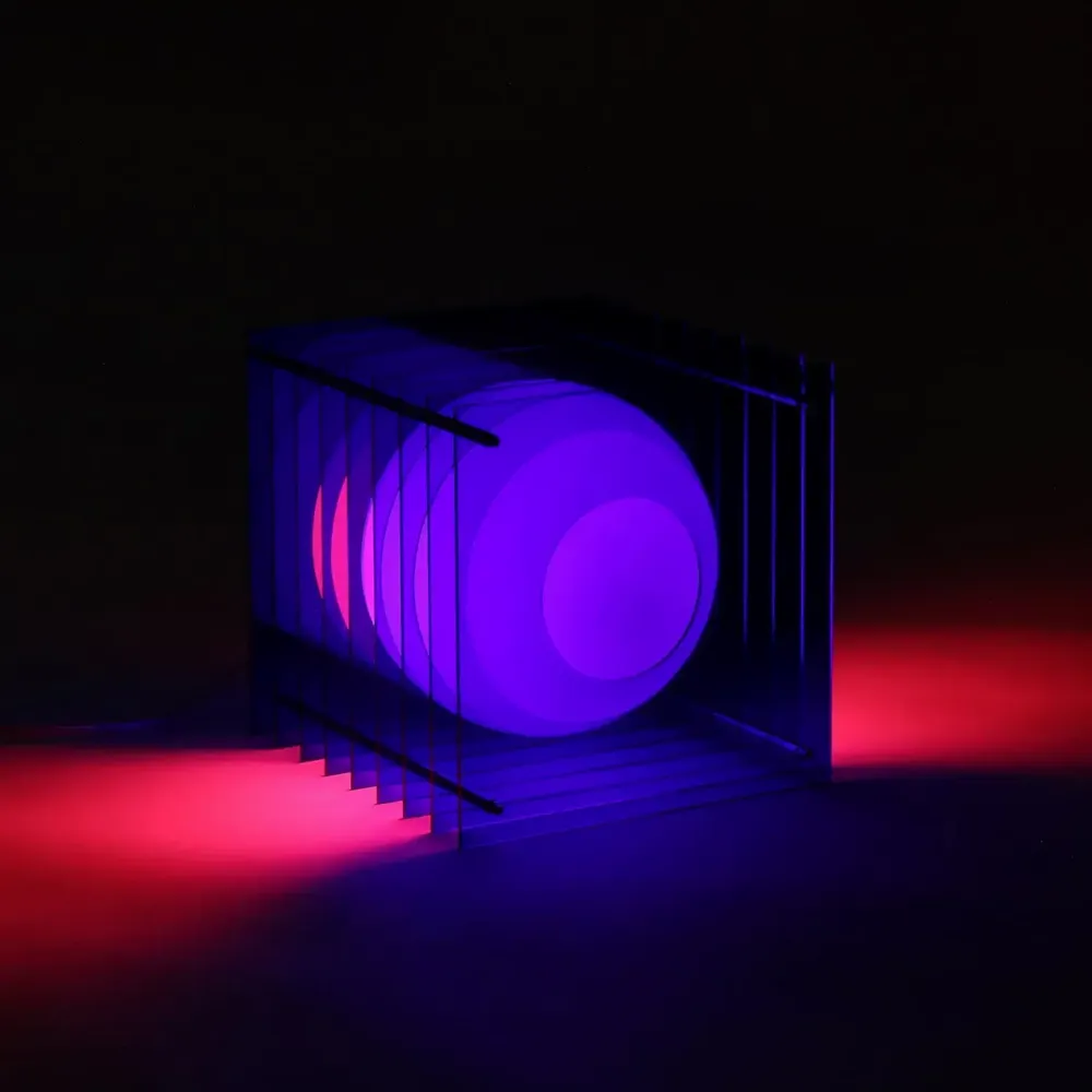 Desk lamps - LOP lamp big square in blue acrylic - BANG